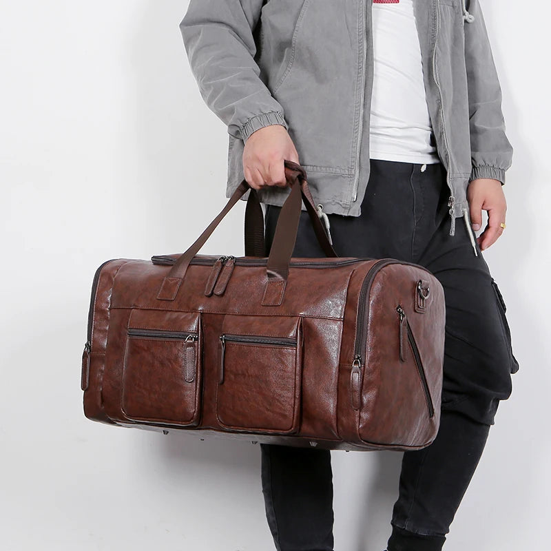 Henri Duval™ Genuine Leather Duffle Bag