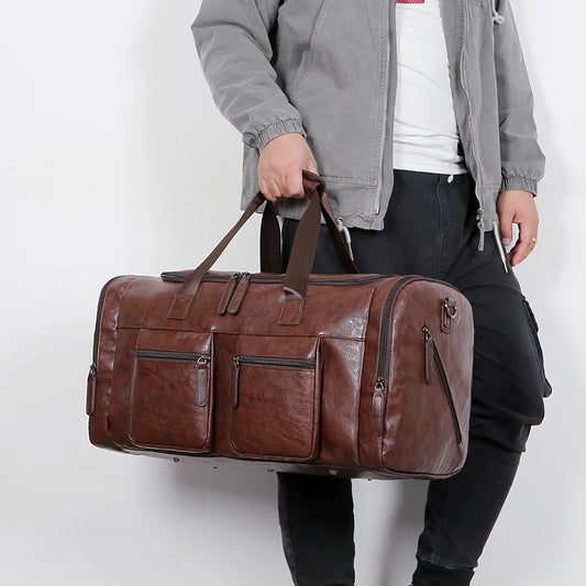 Henri Duval™ Genuine Leather Duffle Bag
