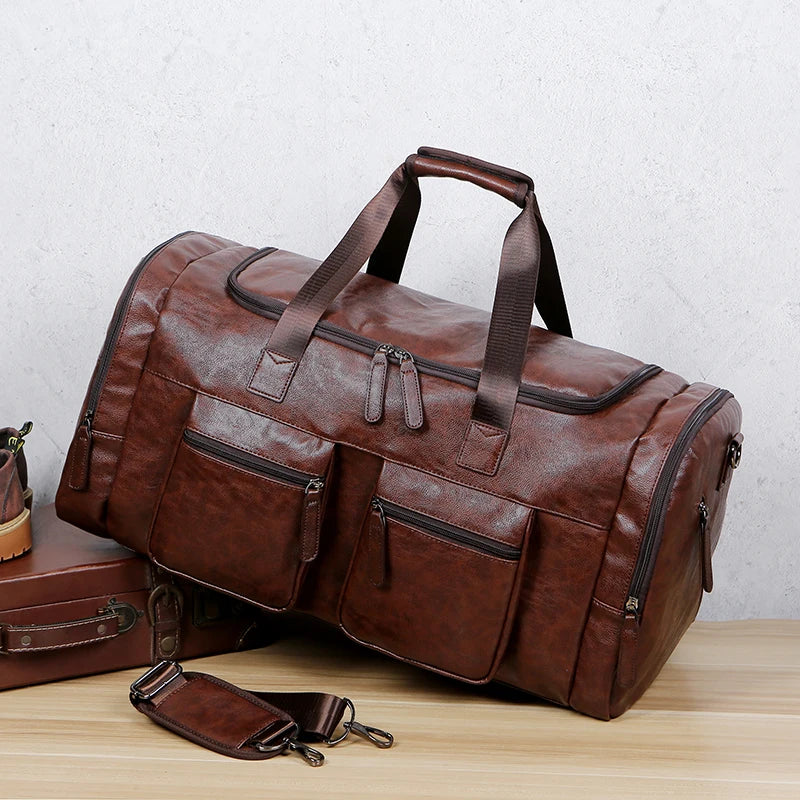 Henri Duval™ Genuine Leather Duffle Bag
