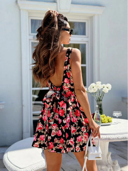 Seraphina Lace-Up Backless Dress