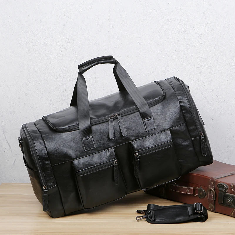 Henri Duval™ Genuine Leather Duffle Bag