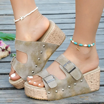 Solène Wedge Slippers